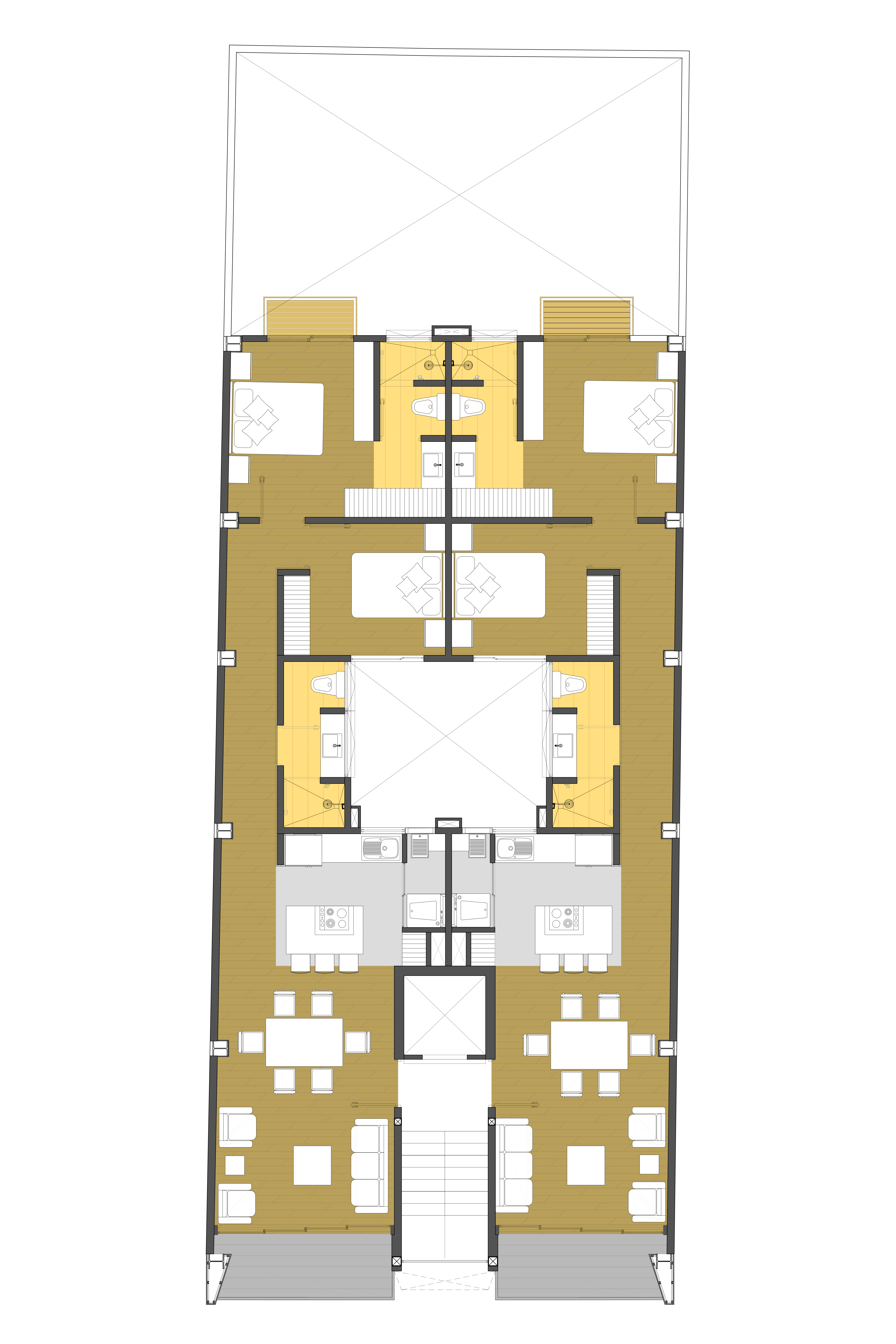 Planta tipo — Departamentos 201/301